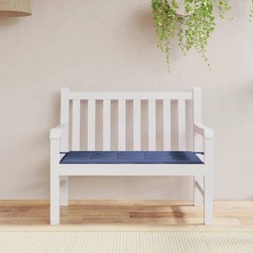Cuscino Panca Da Giardino Blu Marino 100x50x3 Cm Tessuto Oxford /