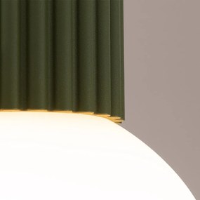 Plafoniera verde con paralume in vetro ø 12 cm Orbital – Sollux