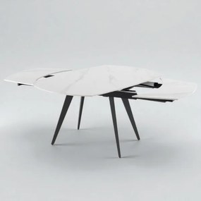 Tavolo allungabile 130-190x80 cm piano marmo Bianco - ALMOR