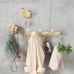 Appendiabiti da parete in alluminio bianco naturale Melody - Umbra