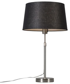 Lampada da tavolo in acciaio con paralume nero 35 cm regolabile - Parte