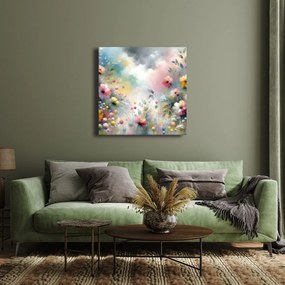 Quadro su tela – Fiori colorati in acquarello