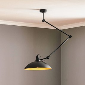 ALDEX Plafoniera 808 regolabile a 1 luce nero/oro