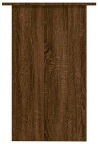 Scrivania rovere marrone 90x50x74 cm in legno multistrato