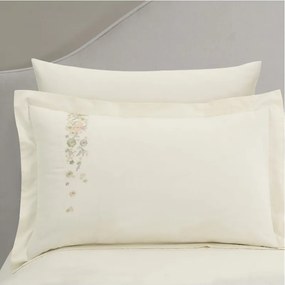 Set copripiumino e federa color crema in raso di cotone per letto singolo con lenzuolo incluso/6 pezzi 140x200 cm Maison Bloom – Mila Home Luxury