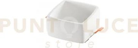 Incasso goblet bianco quadrato 1 luce attacco gu10 9,3x9,3x6,5cm in...