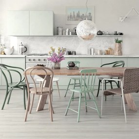 Pavimento SPC passaggio molto intenso New Davos rovere bianco Sp 5 mm con sottopavimento integrato 2.208 m²