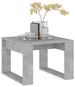 Tavolino servizio grigio cemento 50x50x35 cm in truciolato