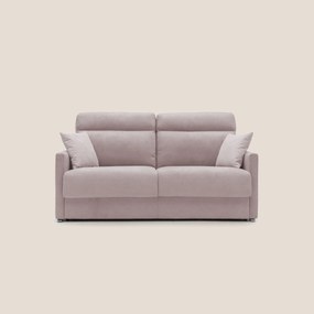Margot Divano letto matrimoniale con schienale morbido alto in tessuto T02 rosa