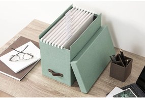 Organizer verde in cartone per documenti Johan Canvas Paper Laminate – Bigso