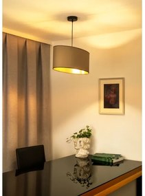 Duolla - Lampadario a sospensione con filo OVAL VEGAN 1xE27/15W/230V beige