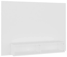 Mobile TV a Muro Bianco 120x23,5x90 cm in Legno Multistrato
