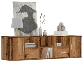 Mobile Angolare Legno Antico 160x40x45 Cm İn Truciolato /