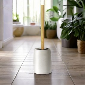 Scopino WC bianco opaco in poliresina Altavalle – Wenko