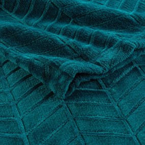 Copriletto blu in microflanella 180x220 cm Arya – douceur d'intérieur