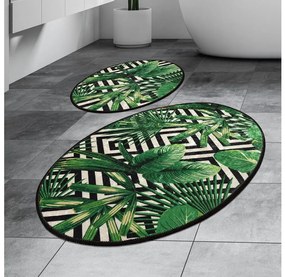 SET 2x Tappeto bagno TROPIC 60x100 cm verde