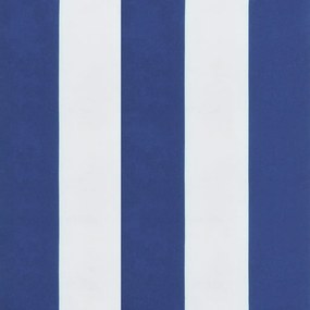 Cuscini per Sedia 6pz Bianco e Blu 50x50x7 cm Tessuto Oxford