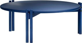 Tavolino rotondo blu in legno di pino ø 80 cm Sticks - Karup Design