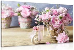 Quadro su tela – Garofano rosa romantico in stile vintage