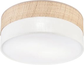 Plafoniera SIRJA DOUBLE BOHO 2xE14/15W/230V Ø 35 cm beige/crema