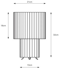 Markslöjd 108896 - Lampada da tavolo CATIS 1xE27/60W/230V 32 cm grigia