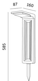 Lampada solare LED LED/0,2W/3,7V 6500K IP44 2200 mAh