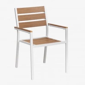 Confezione da 4 sedie da giardino impilabili con braccioli Saura - Sklum