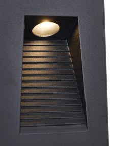 Lampada da Parete da Incasso Moderna Nera 7cm incl. LED IP65 - Trem