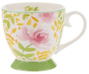 Tazza tè rose verde in New Bone China, 450 ml