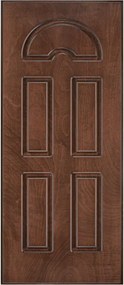 Pannello per porta blindata Okoumè impiallacciato prodotto senza rivestimento noce L 90 x H 210 cm, Sp 14 mm