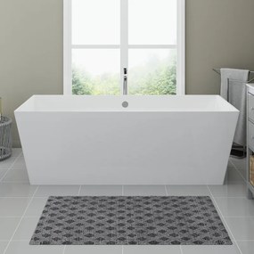 Vasca Carmel bianco opaco 160x65 cm con troppo pieno