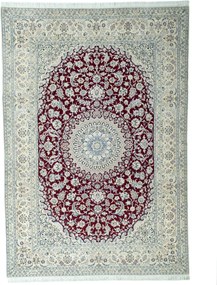 Nain Tappeto 360 x 250 Rosso (Iran) Annodato A Mano