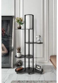 Lampada da terra con mensole NOTO 1xE27/40W/230V nera