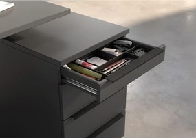 Armadietto color antracite con chiusura a chiave/su ruote 42x63x60 cm Mailand – Germania