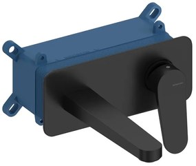 Rubinetto per lavabo ad incasso Air nero opaco H 9.1 cm