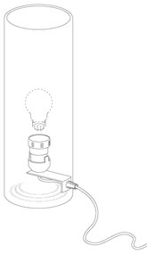Eglo 49283 - Lampada da tavolo BRADFORD 1xE27/60W/230V