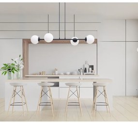 Lampadario a sospensione con filo FIRA 4xE27/60W/230V nero