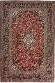 Kashan Tappeto 230x340 Rosso (Iran) Annodato A Mano