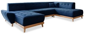 Divano letto a U blu navy, angolo destro Dazzling Daisy - Miuform