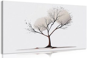 Quadro su tela – Albero minimalista senza foglie
