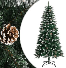 Albero di Natale Artificiale con Base Verde in PVC, Albero di Natale Artificiale con Base Verde 120 cm PVC