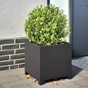 Fioriere Da Giardino 2 Pz Nere 40x40x40 Cm İn Acciaio /