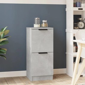 Credenza grigio cemento 30x30x70 cm in legno multistrato