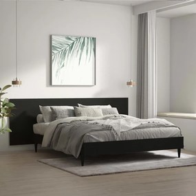 Testiera per letto nera 240x1,5x80 cm in legno ingegnerizzato