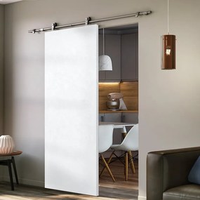 Porta scorrevole reversibile Side in mdf bianco, L 93 x H 212 cm, con binario Toledo