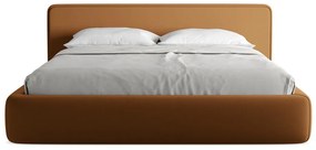 Letto matrimoniale imbottito in terracotta con contenitore a griglia 180x200 cm Kiana - Makamii