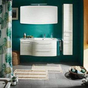 Mobile da bagno sospeso sotto lavabo L 117 x H 48 x P 49.5 cm rovere chiaro, 2 cassetti 1 anta PELIPAL Contea