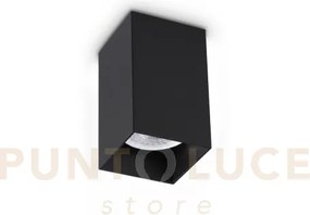 Look square lampada da soffitto 1 luce attacco gu10 6x10cm nero