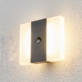 Applique da esterno a LED Kumi KUMI Lindby, Alluminio / Grigio / Zincato, Alluminio, Moderno