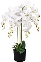 Orchidea Artificiale con Vaso75 cm Bianca